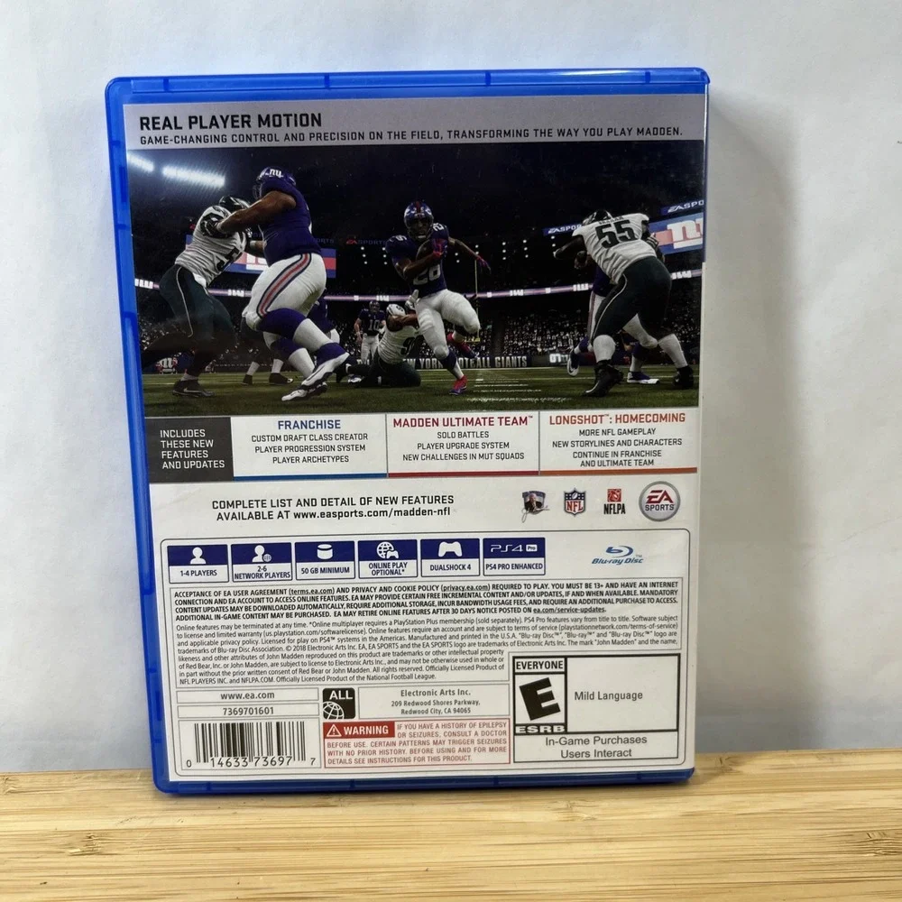Madden NFL 19 (PlayStation 4, 2018) CIB‎